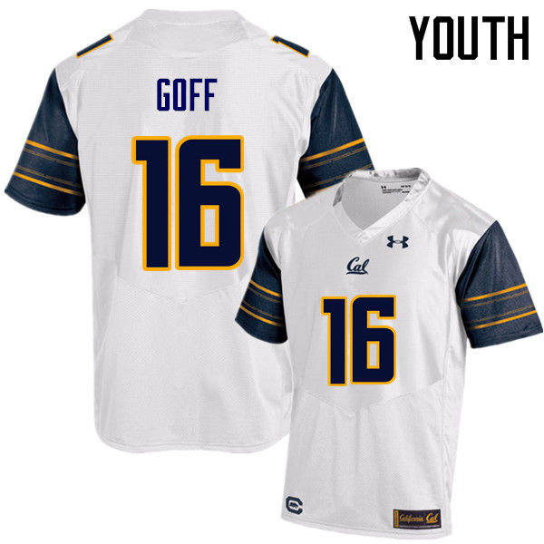 Youth #16 Jared Goff Cal Bears (California Golden Bears College) Football Jerseys Sale-White